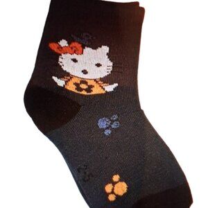 Kids Cartoon Cat Socks • Single Pair • Navy Blue • Size 2–5 • NWOT